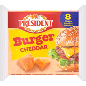 Président Burger Cheddar 8 Plakjes 150 g