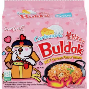 Samyang Carbonara Buldak Hot Chicken Flavor Ramen 5 x 130 g